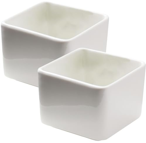 VILLFUL 2pcs Sugar Bowl White Small Appetizer Dish Sushi Soy Dipping Bowls Ceramic Seasoning Dipping Bowl Condiment Containers Seasoning Dish Dipping Sauce Dishes Ceramics Coffee