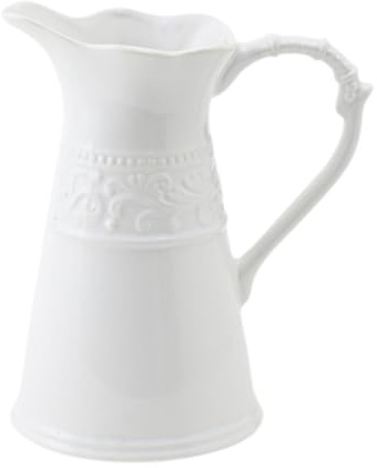 perfk Jarrón de cerámica para Flores, Jarra para Leche, jarrón Decorativo versátil, decoración de Mesa, jarrón para decoración de Ramo y cafetería, Estilos Altos
