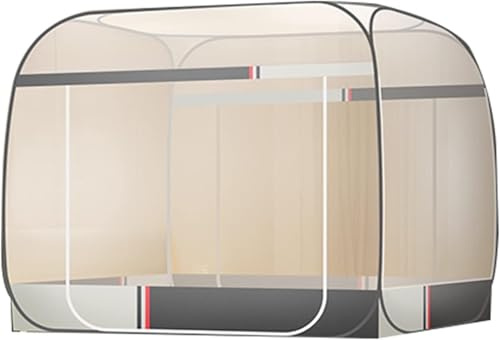 SSDDLZEQ Zanzariera pieghevole per interni ed esterni, zanzariera pieghevole per camera da letto/giardino (grigio, 1,8 x 2,0 x 1,6 m)