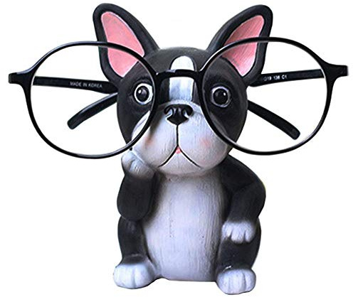 PPcdfre HüNdchen Brillen Halter Stehen Brillen Halter Sonnen Brille Anzeige Niedlichen Tier Design Geschenk (Bulldogge)