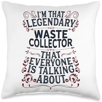 Garbageman Trash Collector - Legendary Waste Collector Throw Pillow