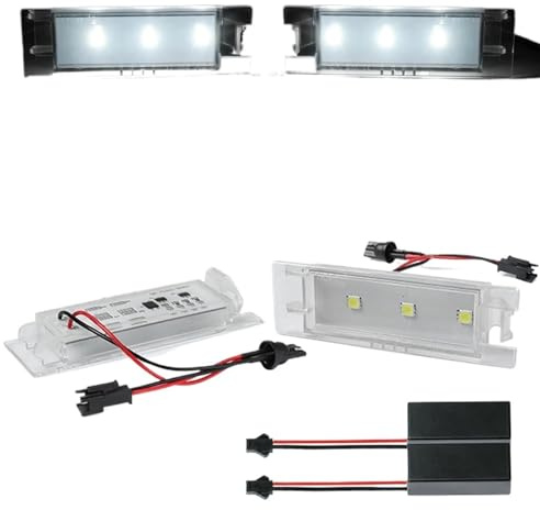 DOFABI Canbus Error Free Bianco 18SMD LED Numero Luci Targa, for Fiat Tipo Doblo 500L PUNTO Grande Punto Multipla 186 Marea 185 luci targa auto(3 SMD)