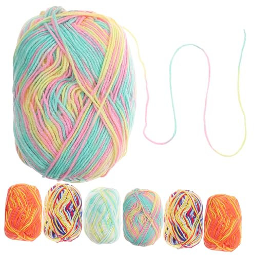HOODANCOS 7stücke Bunte Milch Baumwolle Häkeln Und Stricken Warmes Handstrickgarn Für Schals Decken Und -projekte
