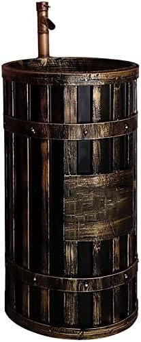 Mobile lavabo da bagno indipendente con piedistallo Art Hotel Home Mobile lavabo con lavabo Mobile lavabo da bagno in stile industriale Mobile lavabo da pavimento sotto i(Brass-Without mirror)