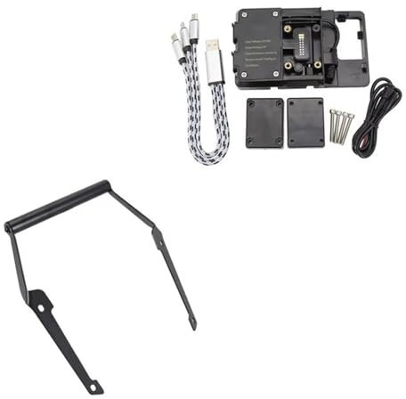 CGBWMB Handyhalter Motorrad Für NC700D NC750D 2014 2015 2016 2017 2018 2019 2020 Motorrad USB Ladegerät Handy Halter Stehen Navigation Halterung Motorrad-Navigationshalterung(22mm B)