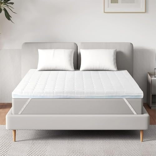 Ego Home Surmatelas 160x190 cm, Épaisseur 7cm, 7 Zone sur-Matelas Ergonomique en Mousse à Mémoire de Forme, Design Antidérapant et Certification de Sécurité, Housse Hypoallergénique Lavable