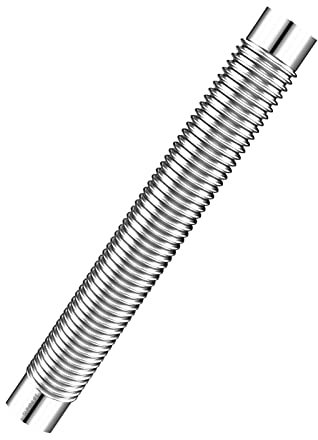 VDLLQYN, Tubo for Stufa, Tubo Flessibile for Canna fumaria in Acciaio Inossidabile, prolunga for Canna fumaria a Parete for stufe a Legna,Tubo Ondulato per fumi di Stufa(100cm)