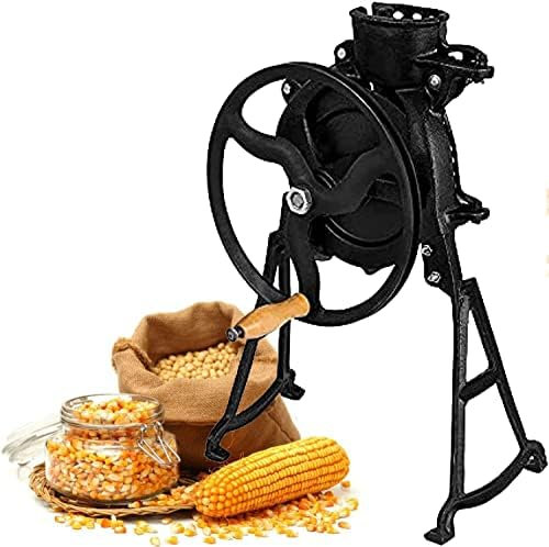 Trebbiatrice manuale per mais, macchina per sgusciare in ferro resistente con manico in legno, tasso di trebbiatura del 98% per rimuovere i chicchi, ideale per piccole aziende agricole e uso domestico