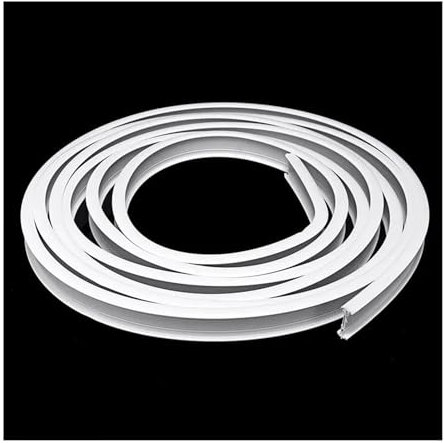 Gebogene Deckenschiene für Fenster Vorhänge, 5M Flexible Deckenvorhangschiene Seitliche Klemmschiene Biegbare Fensterstange Gerade Kurve Vorhang Zubehör Kit Wohnkultur