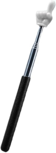 1 Pc Telescopic Teachers Pointer, Teaching Pointer Stick for Classroom, Metal Hand Retractable Pointer Extended Length 21.6 Inch, Handheld Presenter Whiteboard Pointer Presentation Products (Black)