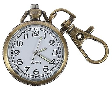 Digitale Krankenschwester Taschenuhr mit Schnalle aus Zinklegierung Gold | Leicht und Tragbar, Präzise Zeitanzeige, Professionelles Design, als Schlüsselanhänger für Kinder und Senioren