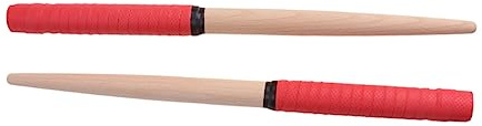 BIUDECO Baquetas de de Madera Ligeras y Portátiles para Percusión de Palillos Rojos Resistentes para Tambores y Timbales Accesorio para Músicos