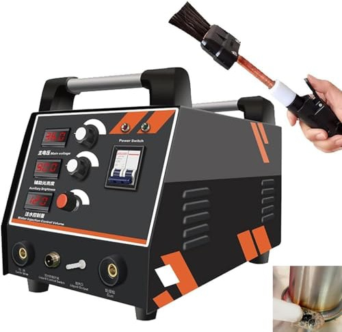 asdchZen Macchina Professionale per La Pulizia delle Saldature con Riempimento Automatico del Liquido, Corrente/Acqua Regolabile per Acciaio Inossidabile, Saldatura Tig Mig, Lucidatura Elettrolitica
