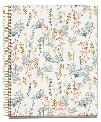 Miquelrius - Cuaderno A5 Cuadriculado, 100 Hojas de 4 Colores Multiasignatura, Papel Opaco 70 g/m², Espiral, 2 Taladros para Archivar, Notebook Day