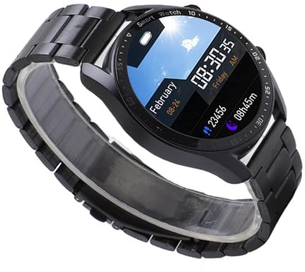 VELATEMOR Smartwatch Watch BT 1.5in Full Touch Screen Round Fitness Tracker with Call Notifications Music Control for Men Women