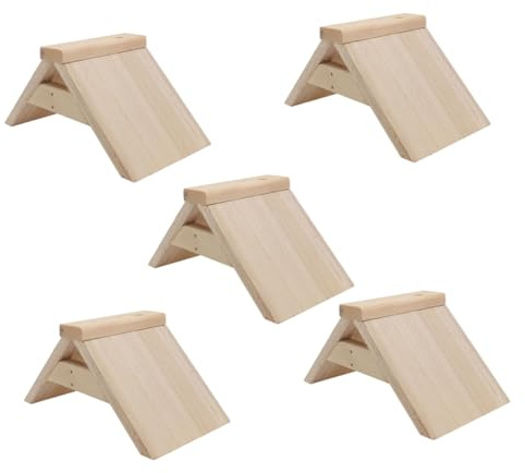 GARVALON Taubenschlag Sitzstange 5 Stück Holzbarsch für Tauben und Vögel Kaubar für Zuhause und Deko
