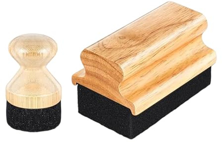 Ljmyy 2 aplicadores de cera para tablas de cortar de madera para restauraciones profesionales y distribución uniforme del aceite con mango ergonómico