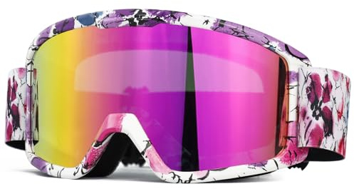 SPOSUNE Ski & Snow Goggles - Windproof, Anti-Fog, UV Protection for Men & Women | Dirt Bike, Motorcycle, ATV, Off-Road, OTG