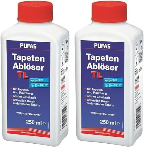 Pufas Tapeten- und Leimfarbe Ablöser 1,000 L (Packung mit 2)