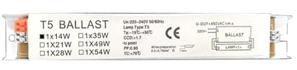 TVKSIPAR Balastos electrónicos T5 de amplio voltaje for lámparas fluorescentes, balastos de 220-240 V de amplio voltaje, balastos de arranque instantáneo for fábrica B03E(1)