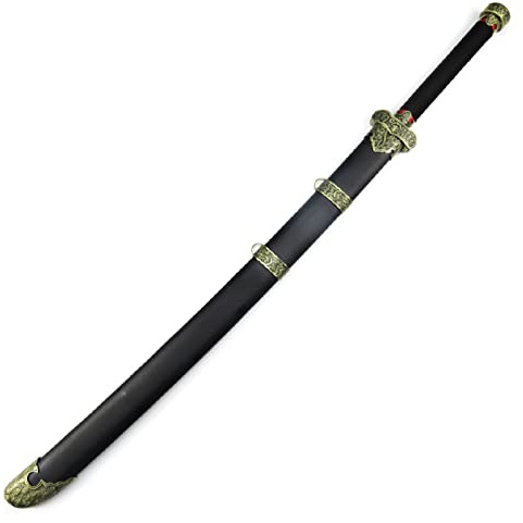 Anime-samurajsvärd, svartguld forntida svärd, COS-kollektion, anime vapenrekvisita, kendo kampsportsträningsrekvisita