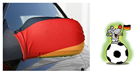 trendfinding 10 x 2er Set Überzug Verkleidung für Auto Außenspiegel Autospiegelfahne Fußball Deutschland EM Autofahne Autokorso Fahne Flagge