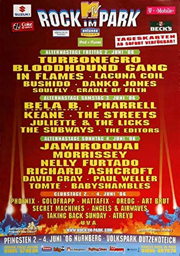 Rock AM Ring & Park - Park/Alterna, Rock am Ring 2006 » Konzertplakat/Premium Poster | Live Konzert Veranstaltung | DIN A1 «