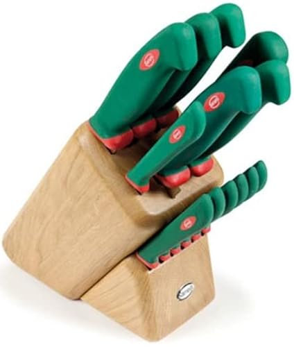 Sanelli 946613 Premana-Blocco Professionale Maxime Oakwood, 13 Pezzi, Legno, Grigio-Marrone