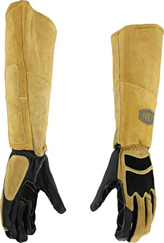 IRONCAT 9070LHO Goat and Cow Stick Welding Glove - X-Large, Pre-Curved Fingers, Kevlar Thread, Climax Aerogel Insulation, Tan
