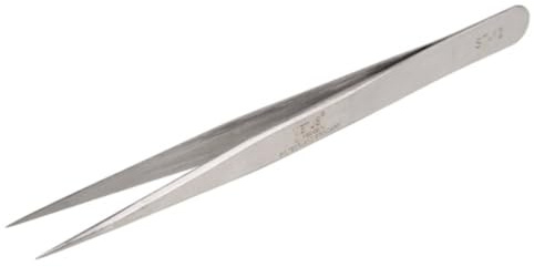 Trade Shop Traesio Pinzetta Punta Fine Acciaio Inox Sopracciglia Ciglia Pinza Professionale, 135 mm