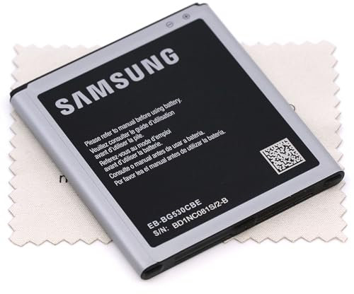 Akku für Samsung Original EB-BG530 LiIon für Samsung Galaxy J3 2016 (J320F), Galaxy Grand Prime (G530F) mit mungoo Displayputztuch