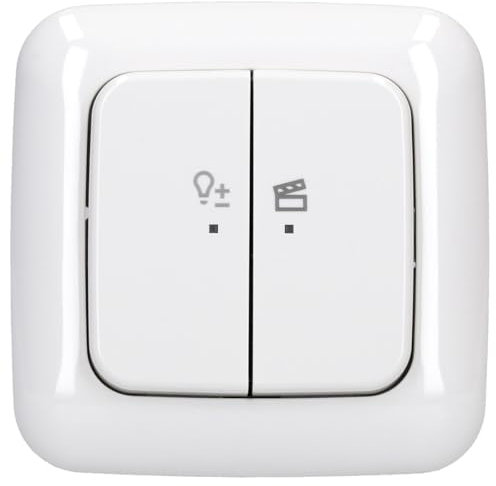 Busch-Jaeger 62851 UJ-214-WL LED-Dimmer flex Wireless Komplettset Tastdimmer-Einsatz Tastbedienfeld 2-fach 2 Wippen Reflex SI Abdeckrahmen 1-fach Alpinweiß 2CKA006200A0290