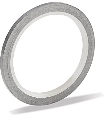 Modulor Metallic-Klebeband, glänzend, 5 mm x 10 m, Silber | Glänzendes Metallic-Klebeband aus Orafol Farbklebefolie 651; gut geeignet für dekorative Zwecke im Laden- und Messebau