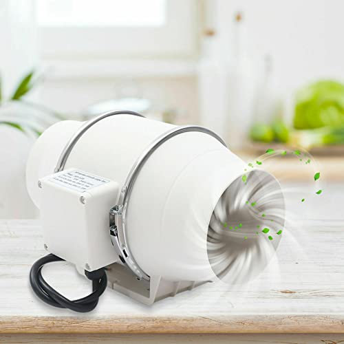 kangten Wandventilator Lüfter Abluft, 40 W Inline Rohrventilator Kanalventilator Abluftventilator Gemischter Luftstrom Badlüfter Fan Ventilator für Belüftung und Abluft