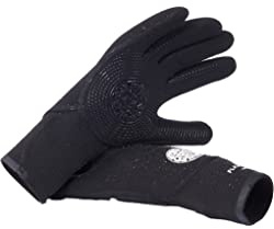 Rip Curl Flashbomb 2023 Handschuh mit 5 Fingern, Schwarz, Blitzfutter, Unisex, 3/2 mm