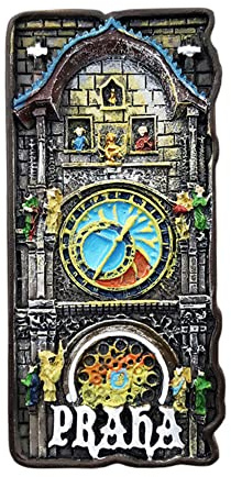 Astronomische Uhr Prag Tschechische Republik Kühlschrank Magnet Reise Souvenir 3D Kühlschrank Dekoration Magnetaufkleber Handbemalt