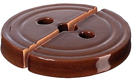 KADAX Pietra per fermentazione, peso in pietra smaltata da 23 cm, peso fatto a mano per barattolo da fermentazione, pietra per crauti, kimchi, sottaceti (2,1 kg)