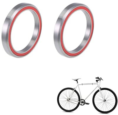 Hezhou 2 Stück Kappe Bike Stahllager Steuersatz Stahl Steuerlager Abgedichtete Lager Einzelnes Rostfrei und langlebig Individuelle Reparaturteile, Zubehör für Rennräder, Mountainbikes (42mm)