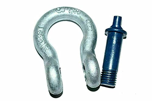 Grillete de anillo de arco D, 7/8 pulgadas 6.5 toneladas de alta resistencia para remolque D Links gancho grillete clip para recuperación de vehículos, transporte, amarres, colgar