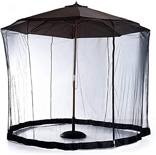 Gartenschirme für den Außenbereich, Garten-Moskito-Abdeckung, Polyester-Netzgeflecht mit Reißverschluss, für den Außenbereich, Garten-Sonnenschirmnetz, verwandeln Sie Ihren Sonnenschirm in e