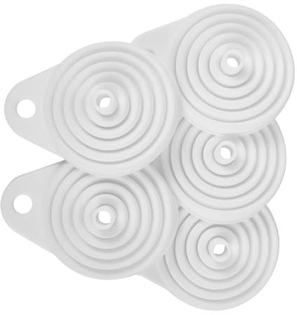 Garneck Kit Di 5 Imbuti in Silicone Con Gancio Per Imbuto Per Per Il Riempimento Di Bottiglie Da Cucina