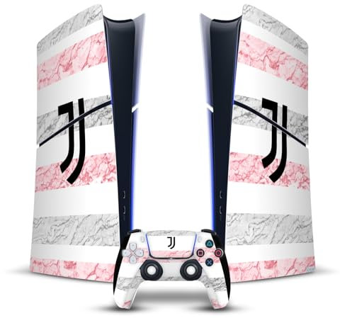 Head Case Designs Offizielle Juventus Football Club Away 2023/24 Match Kit Vinyl Haut Gaming Aufkleber kompatibel mit Sony PlayStation 5 PS5 Slim Digital Edition Console & DualSense Controller