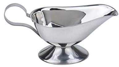Alipis 5onza Plato de Salsa Salsera de Acero Inoxidable Salseras Recipiente para Jugo Transparente Asa para Servir Salsas Cocina