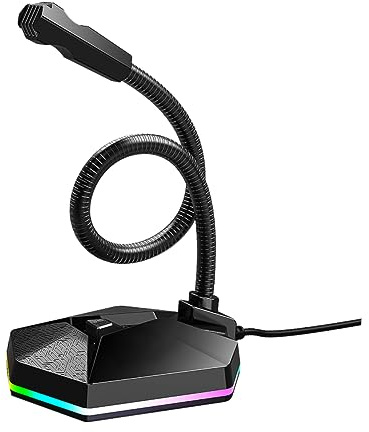 BESPORTBLE 1pezzi Microfono Da Tavolo Usb Per Videoconferenza Microfono Antirumore Rgb Risposta in Frequenza Ampia Per Chat Vocale e Domestico