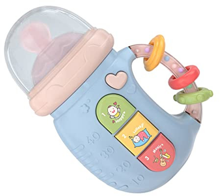 OFFIGAM Squillo Di Bottiglia Rilassante Giocattolo Per Giocattoli Che Imparano Il Giocattoli Musicali Giocattolo Musicale Giocattoli Neonati Giocattolo Neonato Blu Plastica