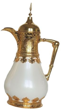 LeeQinersw Café isolé Carafe, cafetière thermique arabe, doublure en verre avec bouffée d'élégant 0,8 L de thé ménage bouilloire bouilloire