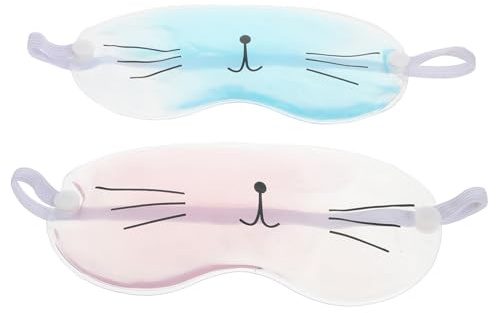 Beaupretty 2 Stück Kühlende Augenmaske Wiederverwendbare Gel Eis Augenmasken für Entspannenden Schlaf Linderung bei Schwellungen und Augenringen Transparent Blau