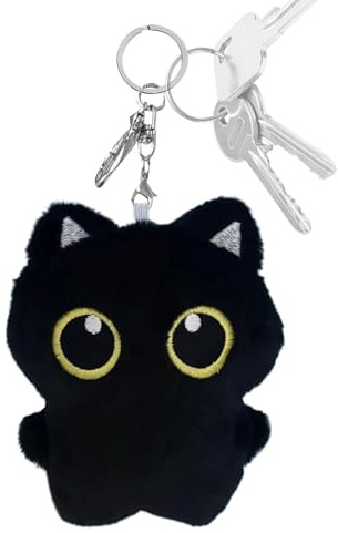 Porte-Clés Chat En Peluche - Porte-clés en Peluche Douce 12 cm | Accessoires Clés pour Sac à Dos Décoratifs Filles Garçons