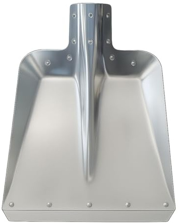 ERPINA® Aluschaufel Gr. 5 mit Stahlkante 27cm breit ohne Stiel - robust & leicht - Vielseitig im Garten, Hof & Stall einsetzbar - Effizient beim Umfüllen und Verteilen von Mist, Silage oder Futter.