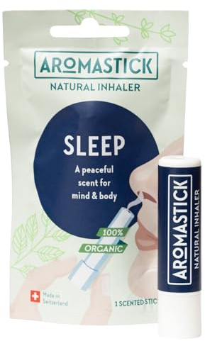 AromaStick SLEEP – Natürlich entspannen & innere Ruhe finden – mit Lavendel, Orange, Mandarine, Melisse & Kamille – Aromatherapie Inhalierstift in 100% Bio-Qualität – für erholsamen Schlaf